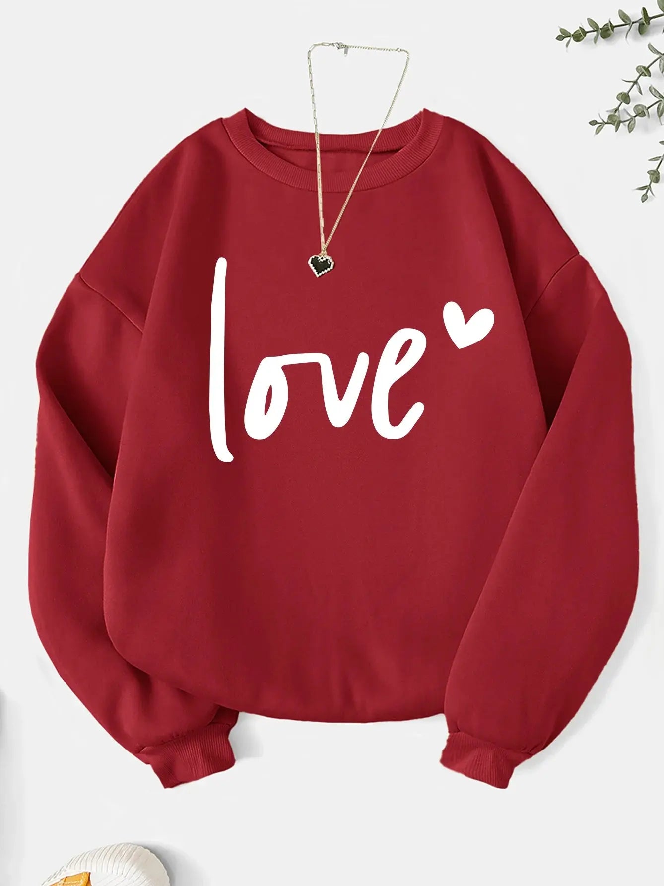 Women's Fashion Letter Print Crew Neck Graphic Sweatshirt for Fall & Winter - Image 6