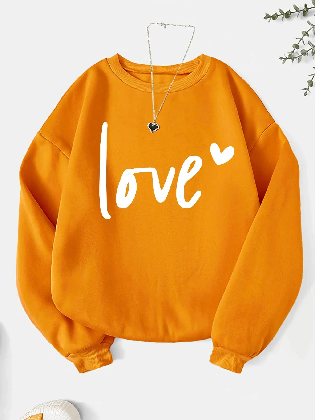 Women's Fashion Letter Print Crew Neck Graphic Sweatshirt for Fall & Winter - Image 7