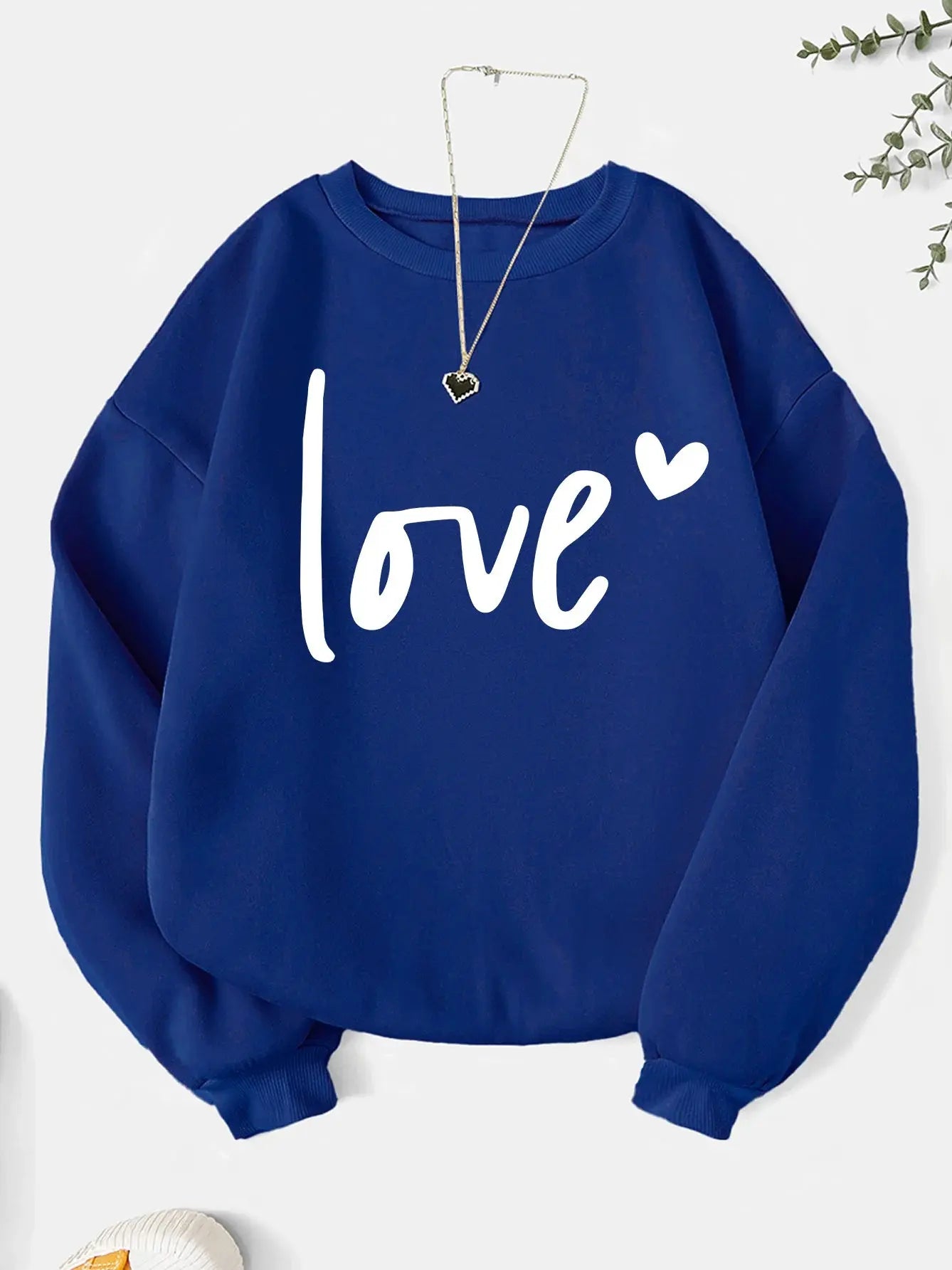Women's Fashion Letter Print Crew Neck Graphic Sweatshirt for Fall & Winter - Image 8
