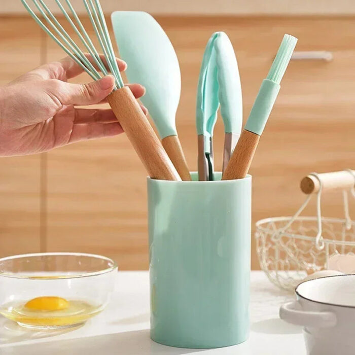 12PCS Food Grade Silicone Kitchen Cookware Utensils - Image 2
