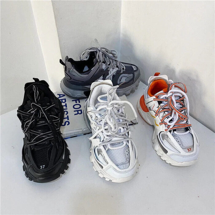 Brand Design Black Gray Women Sneakers Fashion New Men's Chunky Sneakers Lovely Pink Dad Shoes Trendy Girls Boys Casual Shoes - Image 4