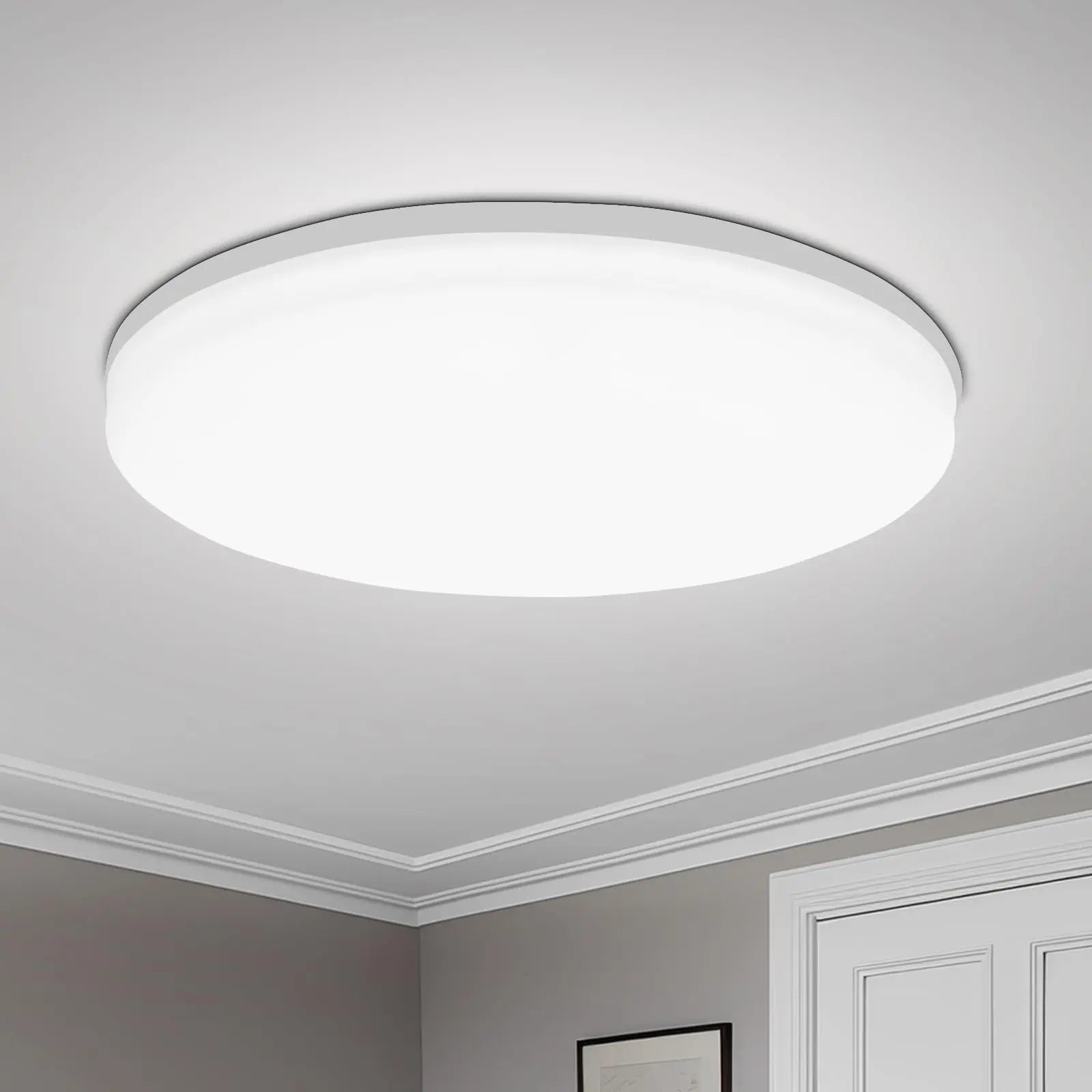 Modern LED Ceiling Light – Round Flush Mount for Kitchen & Home