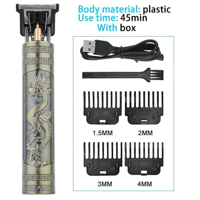 Vintage T9 Cordless Hair Trimmer – Professional Electric Clipper for Men’s Beard & Hair Styling ✂️⚡ - Image 10