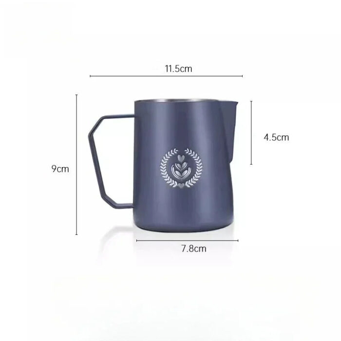Coffee Milk Frothing Pitcher Jug 304 Stainless Steel With Scale Latte Steam Coffee Paint Process Kitchen Cafe Accessories - Image 8