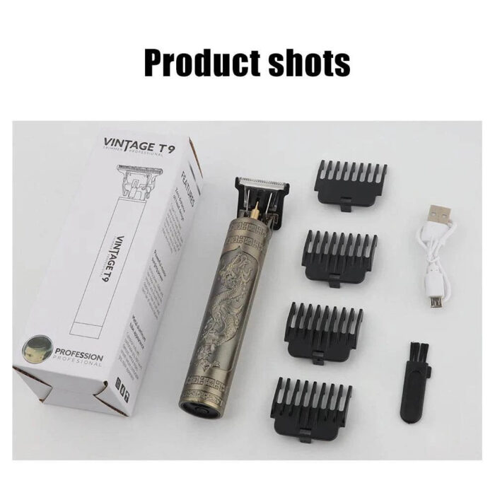 Vintage T9 Cordless Hair Trimmer – Professional Electric Clipper for Men’s Beard & Hair Styling ✂️⚡ - Image 6