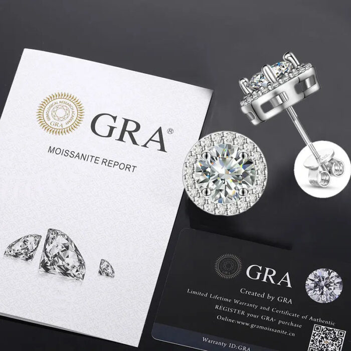 Classic Round 2CT Diamond Test Passed Moissanite Earring For Women Jewelry Sterling Silver 925 Fashion Earrings Engagement Gift - Image 6