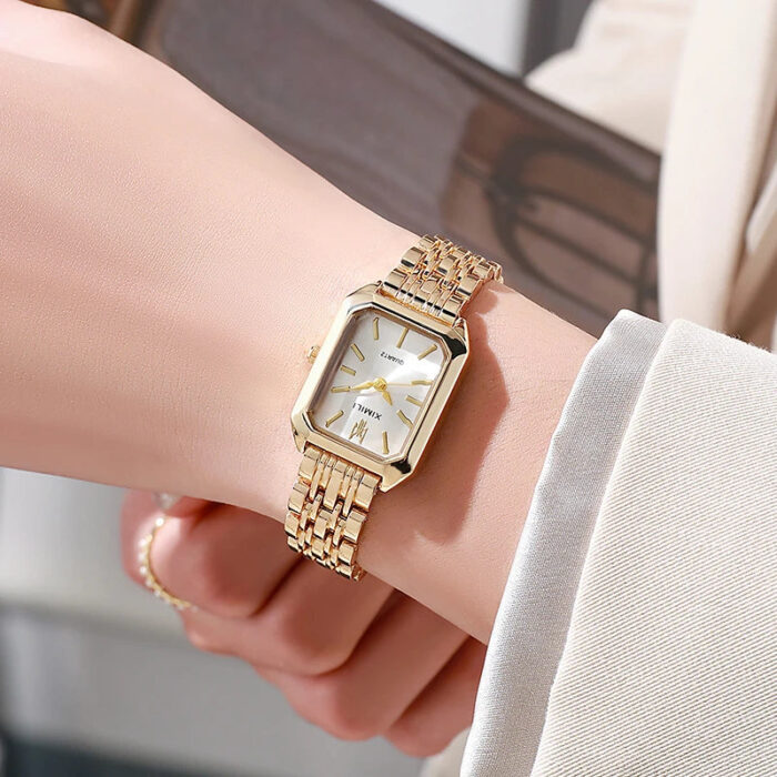 2025 Hot Brand Stainless Steel Strap Watch Women Luxury Gift Quartz Wristwatch Student Fashion Simple Square Quartz Watches - Image 6