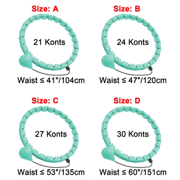 Weighted Hula Hoop Weight Loss 2 in 1 Adjustable with Detachable Knots - Image 5