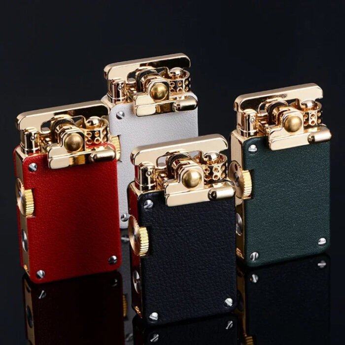 CHIEF New Metal Rocker Kerosene Lighter Creative Rocker Ignition Fashion Leather Lighter High-end Men's Gift - Image 3