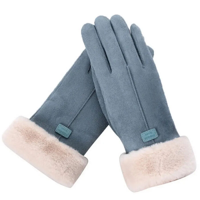 Autumn & Winter Furry Warm Full Finger Mittens - Image 7