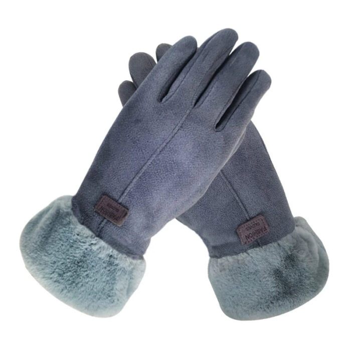 Autumn & Winter Furry Warm Full Finger Mittens - Image 10