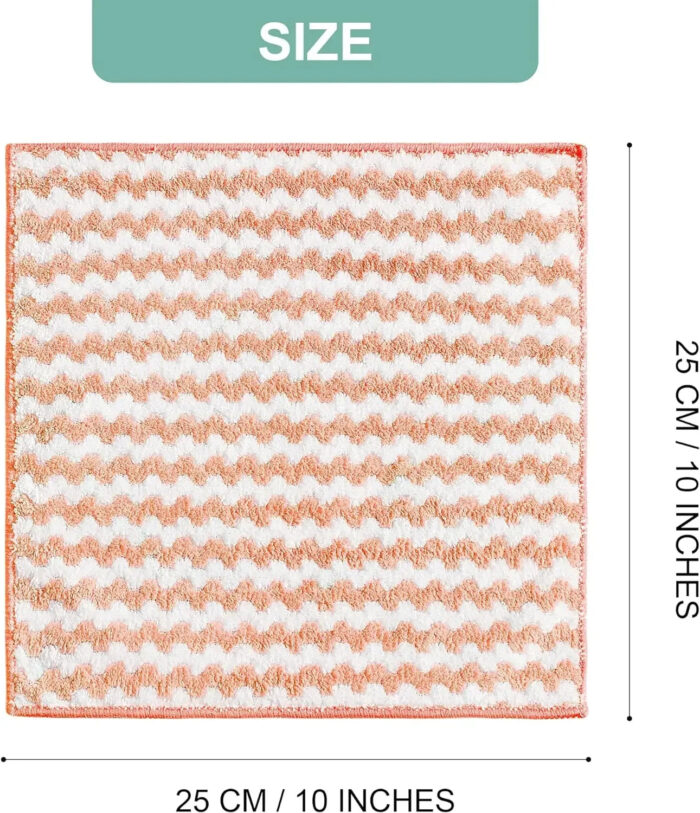 Microfiber Cleaning Cloth Velvet Thickened Dishcloths High Absorbent Scouring Kitchen Washing Dish Rags Household Wipe Towels - Image 6