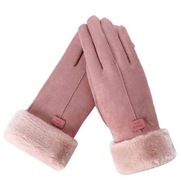 Autumn & Winter Furry Warm Full Finger Mittens - Image 9