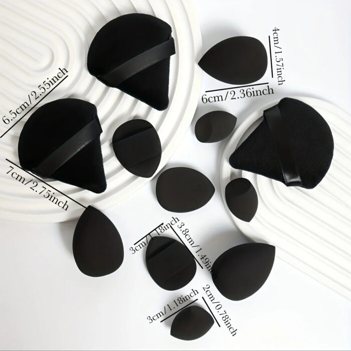 12-Piece All-Purpose Makeup Sponge Set, Made of 3 Loose Powder Puffs, 3 Mini Air Cushion Puffs, 3 Beauty Eggs and 3 Mini Beauty - Image 5