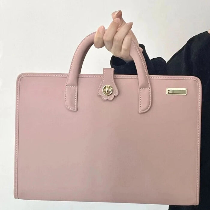 Pink Girls Casual All Match Simple Top-Handle Bags Korean Solid Trendy Chic Laptop Bag Sweet Y2k Fashion Travel Women's Handbags - Image 6