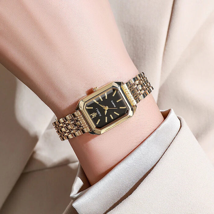 2025 Hot Brand Stainless Steel Strap Watch Women Luxury Gift Quartz Wristwatch Student Fashion Simple Square Quartz Watches - Image 9
