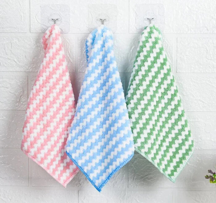 Microfiber Cleaning Cloth Velvet Thickened Dishcloths High Absorbent Scouring Kitchen Washing Dish Rags Household Wipe Towels - Image 2