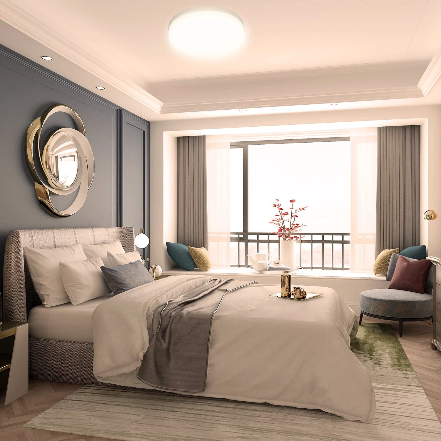 Modern LED Ceiling Light – Round Flush Mount for Kitchen & Home - Image 7