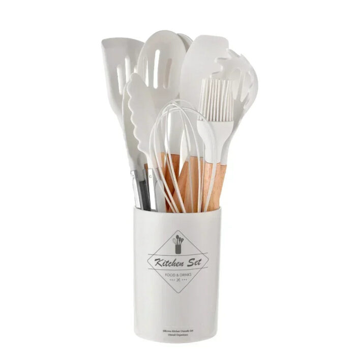 12PCS Food Grade Silicone Kitchen Cookware Utensils - Image 4