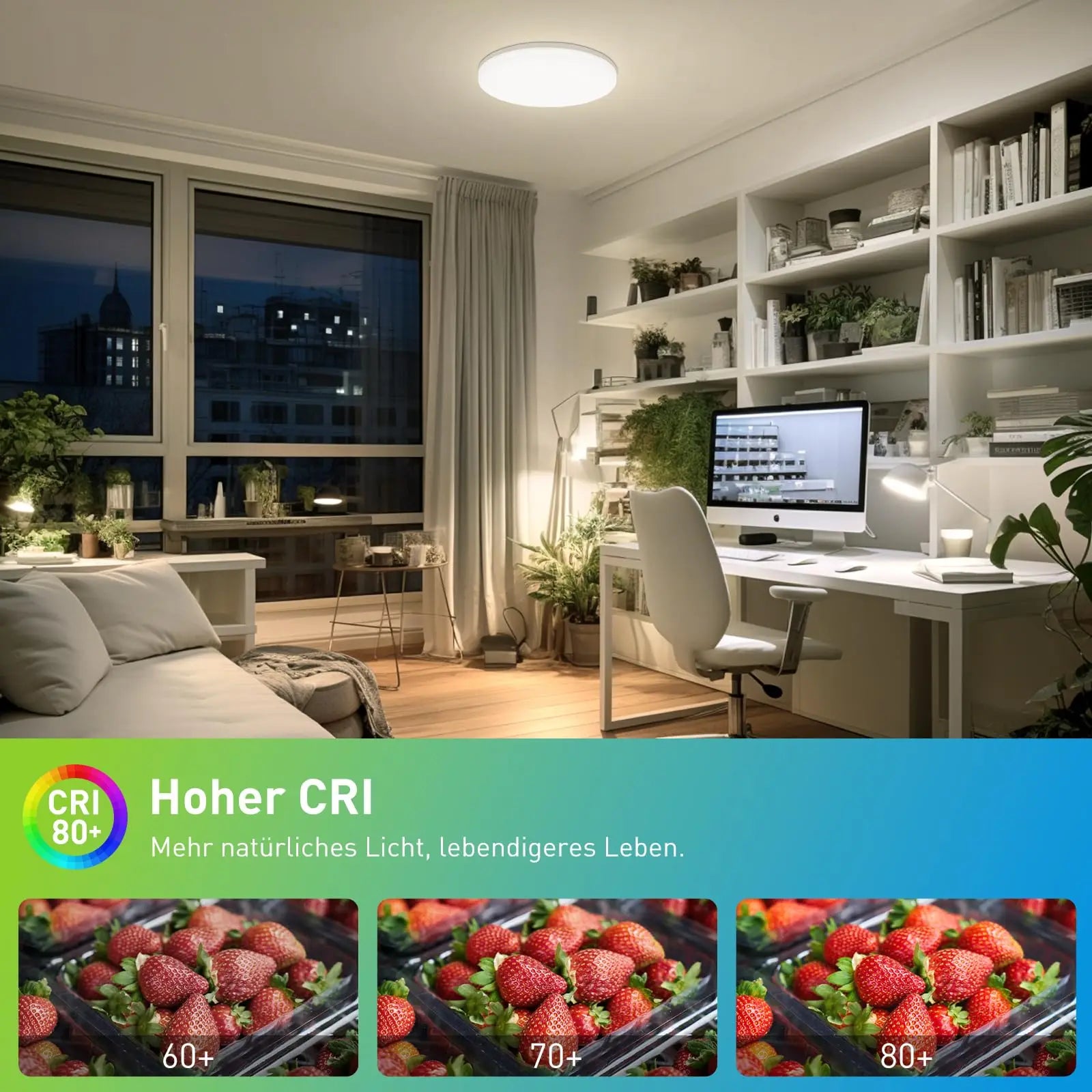 Modern LED Ceiling Light – Round Flush Mount for Kitchen & Home - Image 9