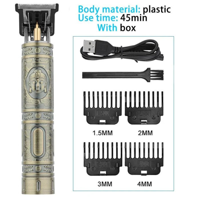 Vintage T9 Cordless Hair Trimmer – Professional Electric Clipper for Men’s Beard & Hair Styling ✂️⚡ - Image 9