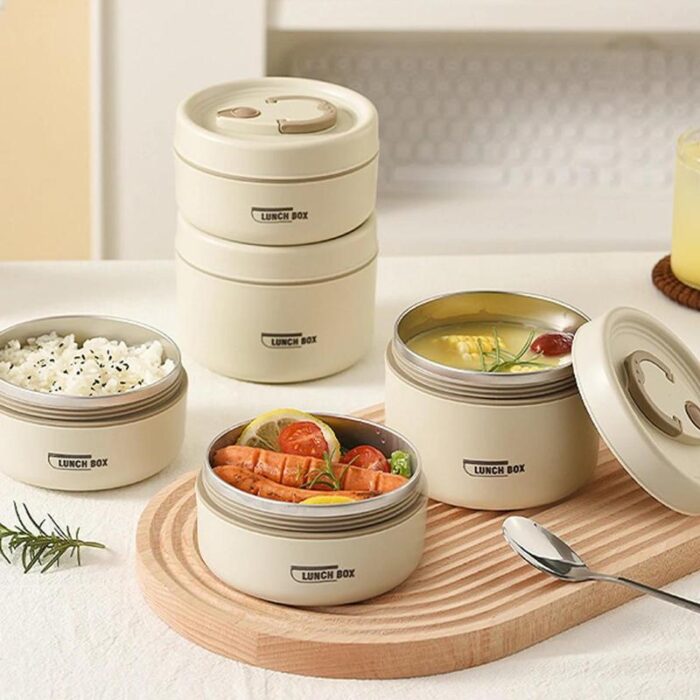 Portable Insulated Food Lunch Container Set, 1 Set Including 3 Counts Lunch Box & 1 Count Insulated Bag, 3 Separate Stackable Lunch Container for Adult & Kids, Christmas Gift Ideas, Stocking Stuffers - Image 9