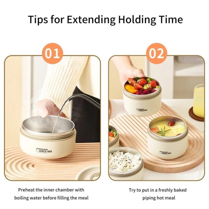 Portable Insulated Food Lunch Container Set, 1 Set Including 3 Counts Lunch Box & 1 Count Insulated Bag, 3 Separate Stackable Lunch Container for Adult & Kids, Christmas Gift Ideas, Stocking Stuffers - Image 7