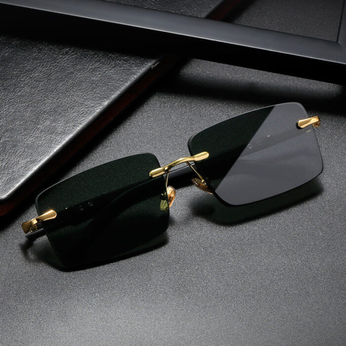 Fashion Rimless Crystal Sunglasses For Men And Women - Image 5