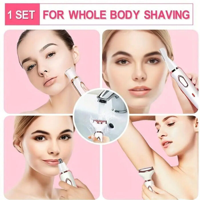 4-In-1 Electric Cordless Lady Body Hair Shaver - Image 3