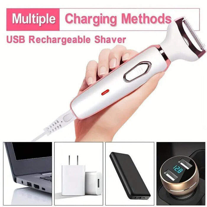 4-In-1 Electric Cordless Lady Body Hair Shaver - Image 7